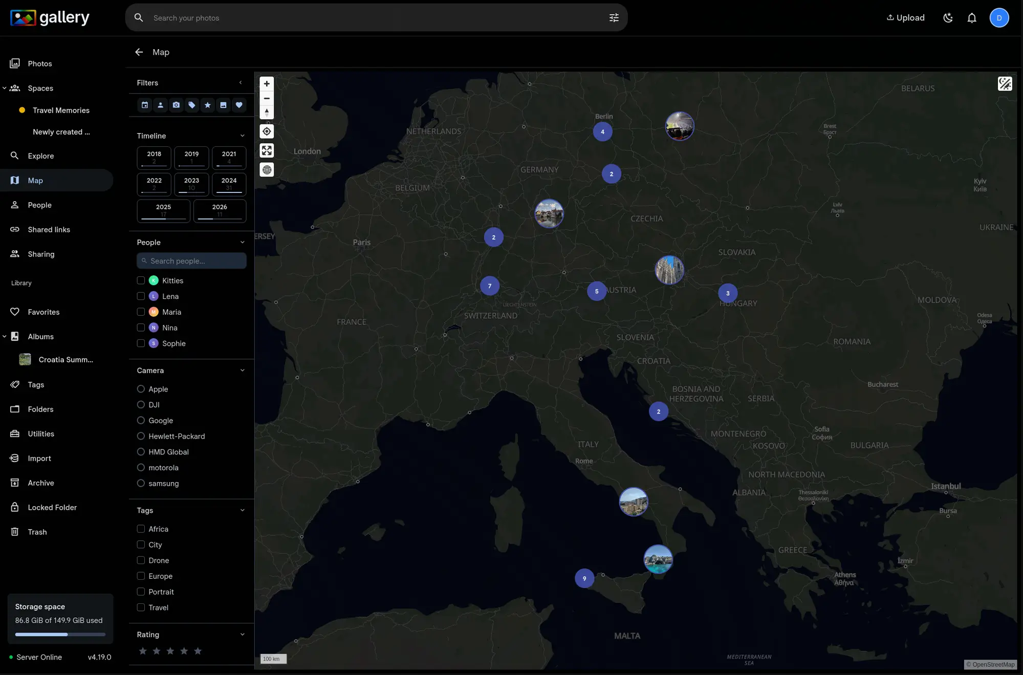 Map Filtering screenshot